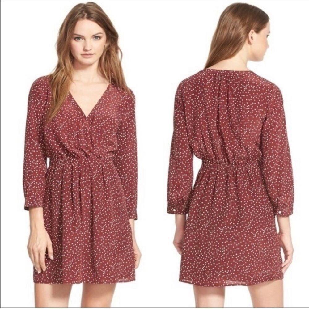 MADEWELL POLKA DOT SILK MINI DRESS SIZE 0